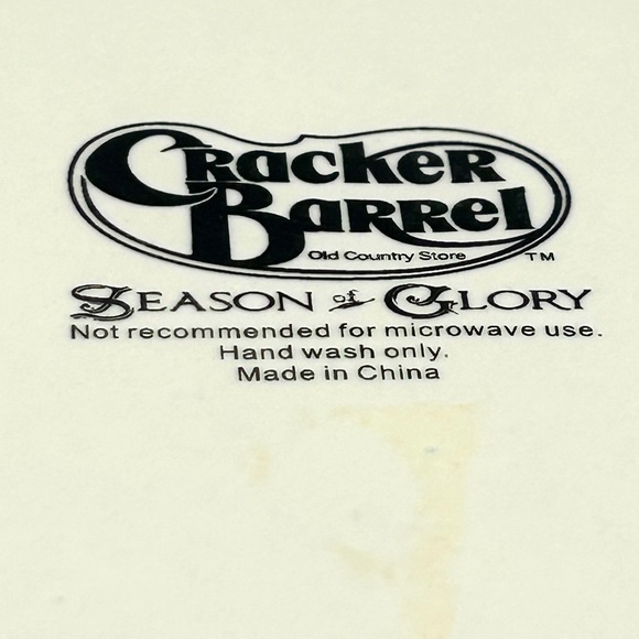 Cracker Barrel Season of Glory PEACE Dinner Plate Ivory/Gold Snowflake 8" - Picture 7 of 10